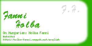 fanni holba business card